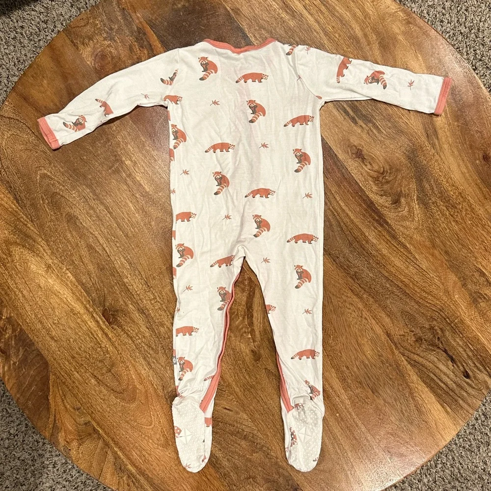 Kyte BABY 12-18m red panda button footie